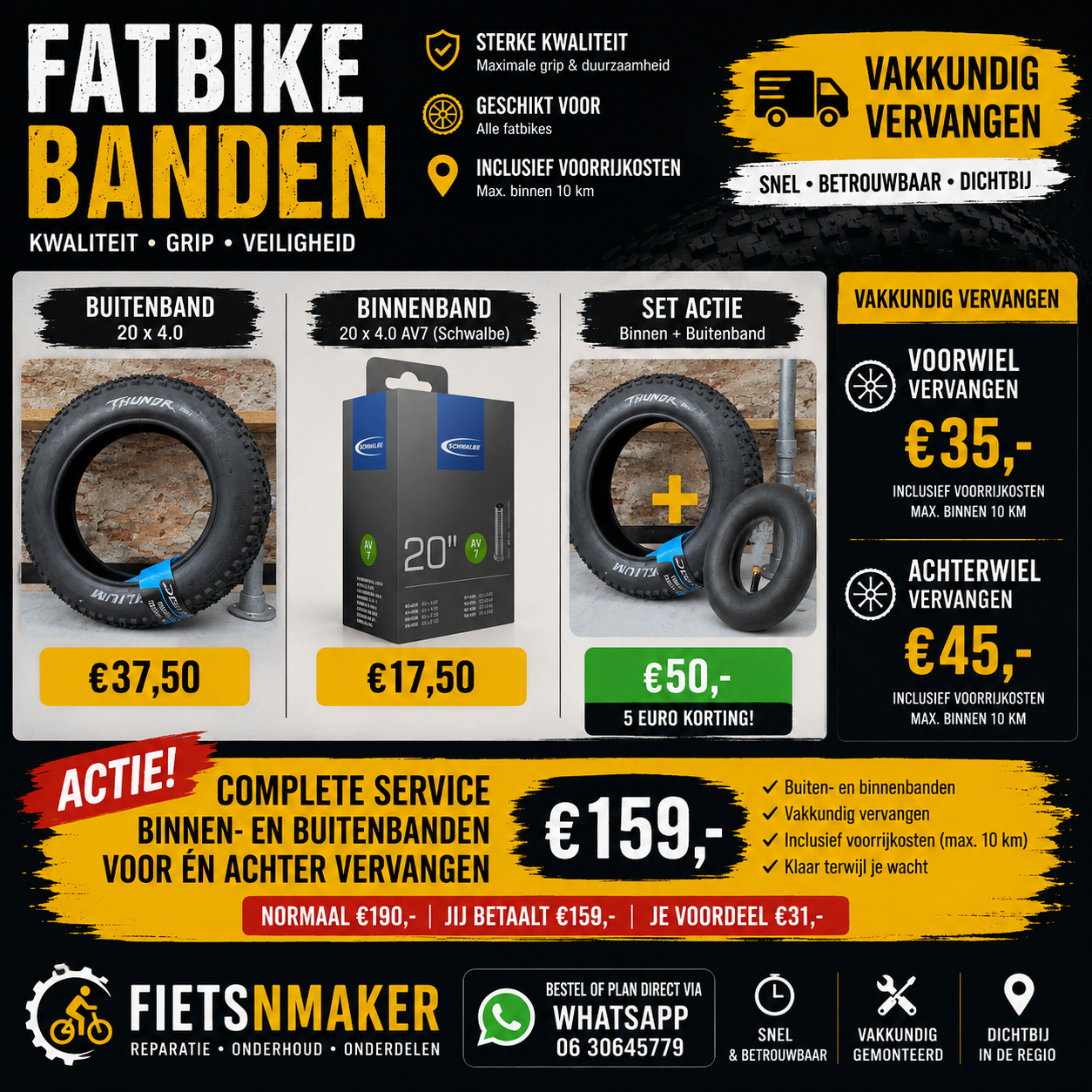Fatbike banden actie FietsNmaker.nl