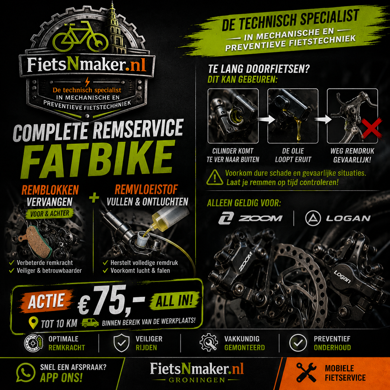 Fatbike remservice FietsNmaker